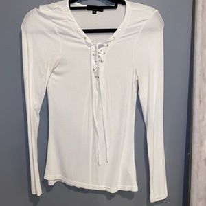 Lace up long sleeve